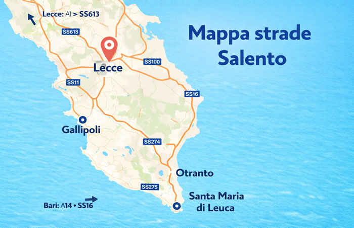 Strade del Salento viaggio in auto